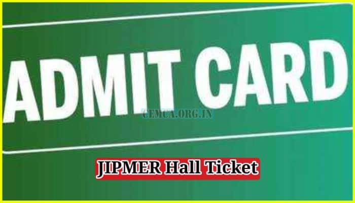 JIPMER Hall Ticket