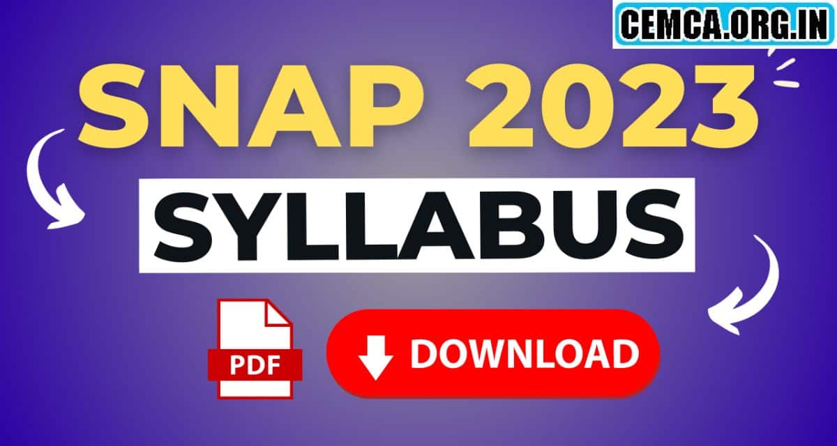 Symbiosis International University SNAP 2024 Syllabus