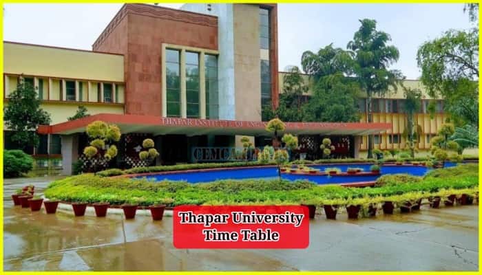 Thapar University Time Table