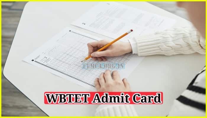 WBTET Admit Card
