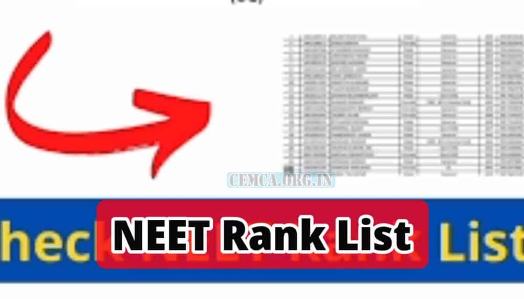 NEET Rank List 2024 PDF State Wise Merit List Download Link available