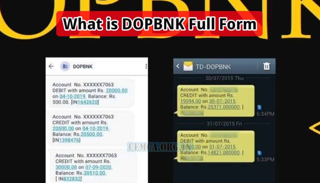 What is DOPBNK Full Form