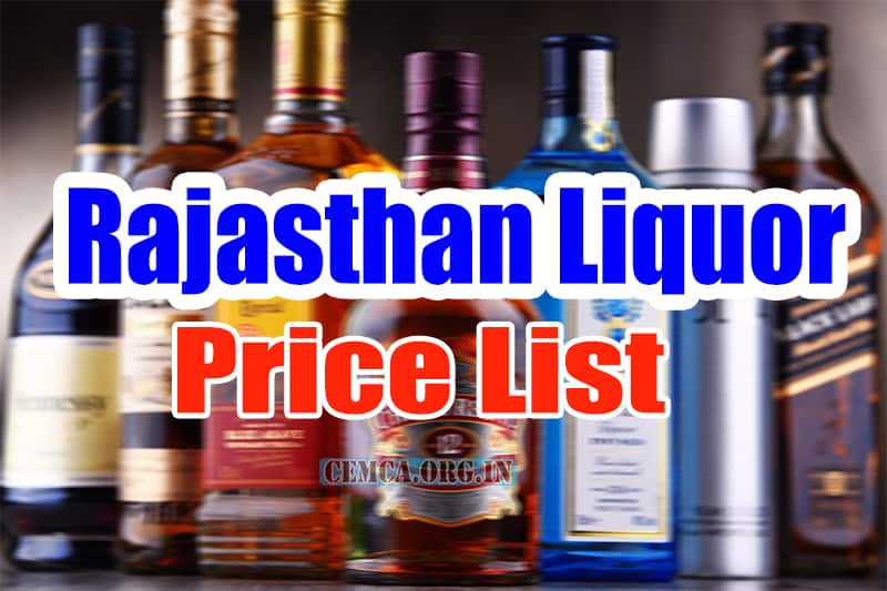 rajasthan Liquor Price List