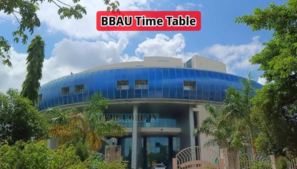 BBAU Time Table
