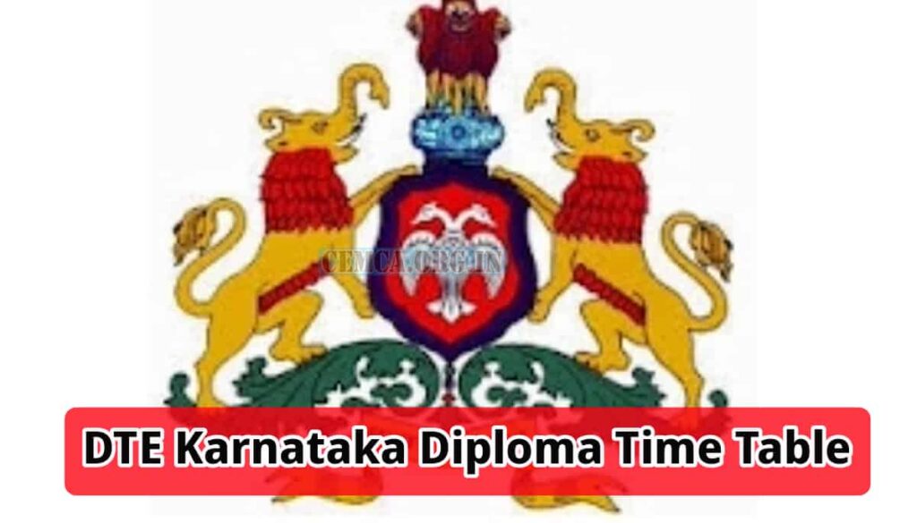 DTE Karnataka Diploma Time Table