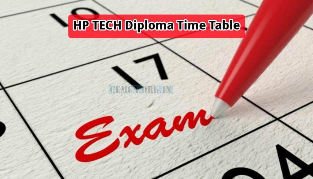 HP TECH Diploma Time Table