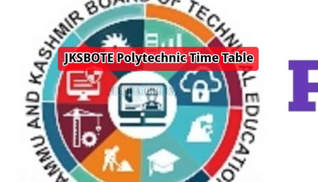 JKSBOTE Polytechnic Time Table