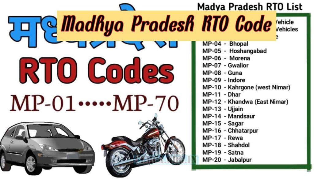 Madhya Pradesh RTO Code