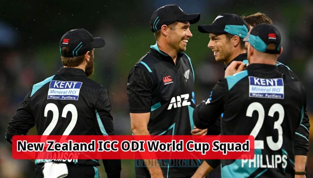 New Zealand ICC ODI World Cup Squad 2023