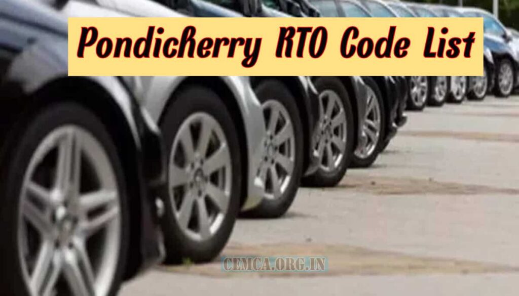 Pondicherry RTO Code List