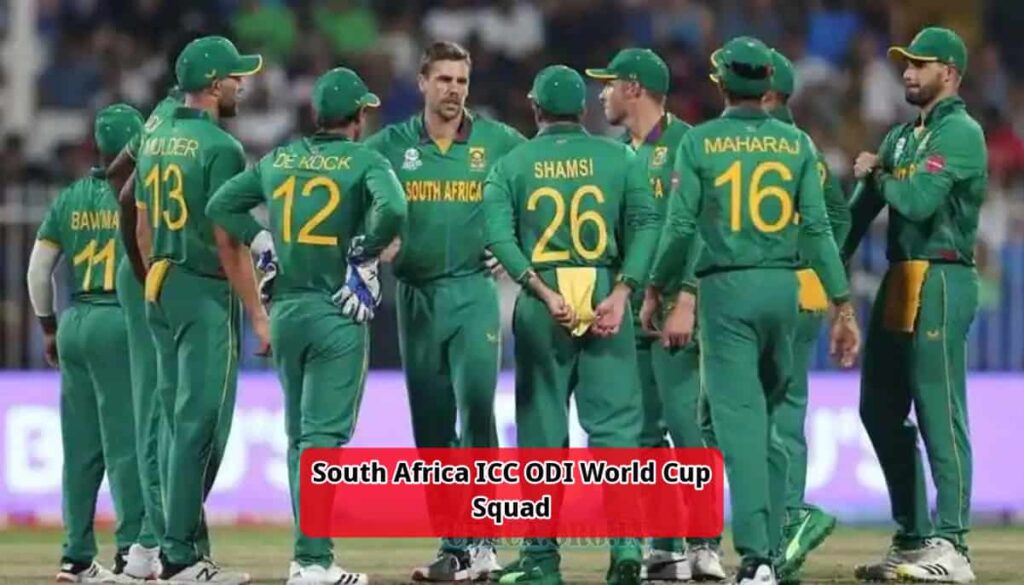 South Africa ICC ODI World Cup Squad