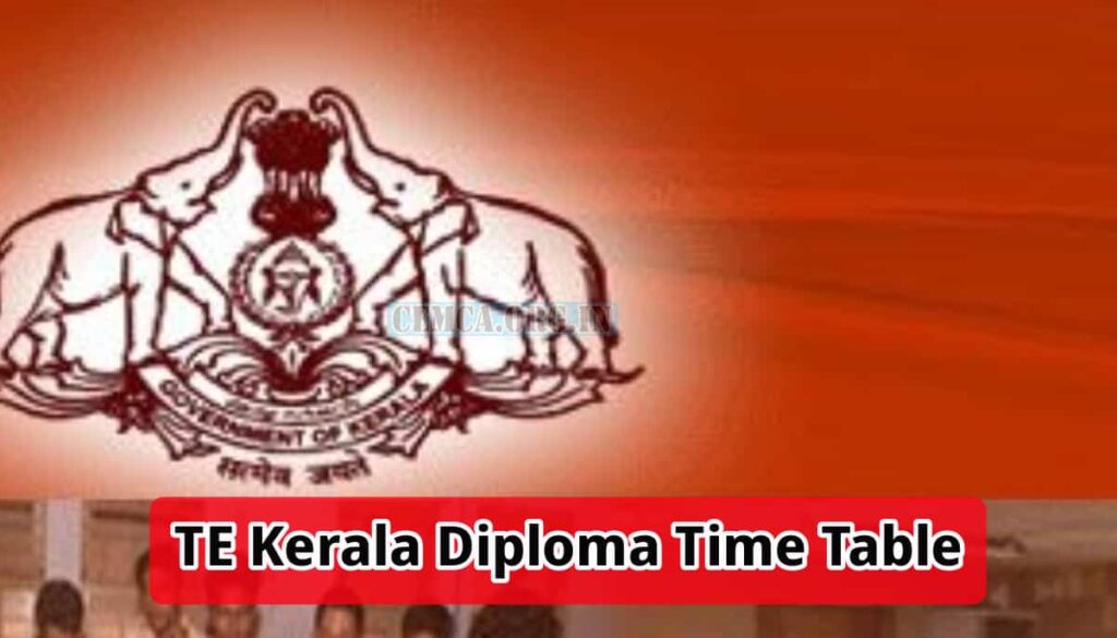 TE Kerala Diploma Time Table
