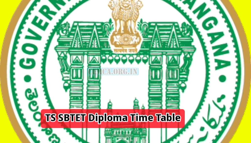 TS SBTET Diploma Time Table