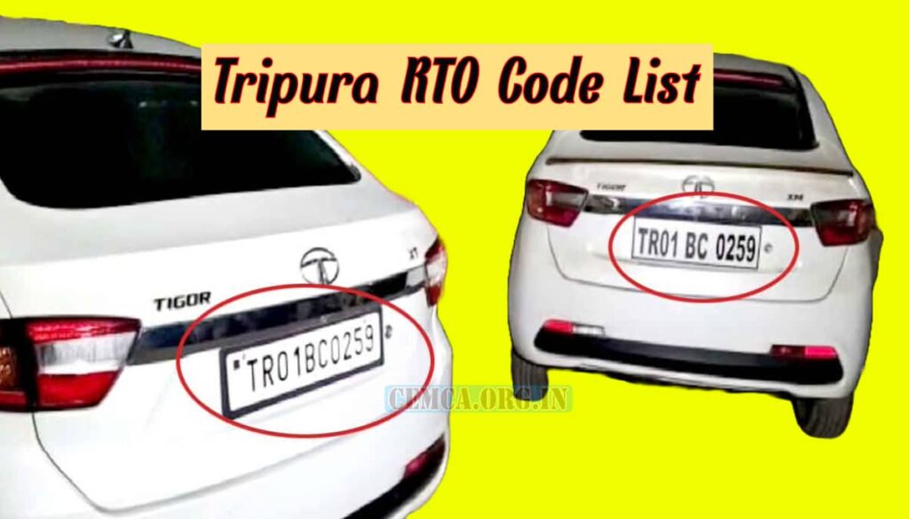 Tripura RTO Code List