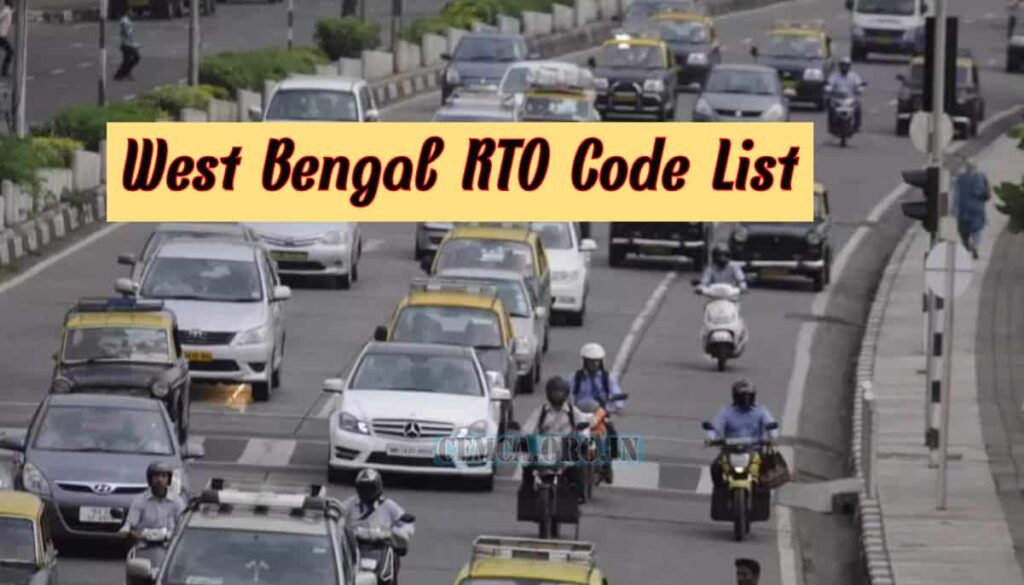 West Bengal RTO Code List