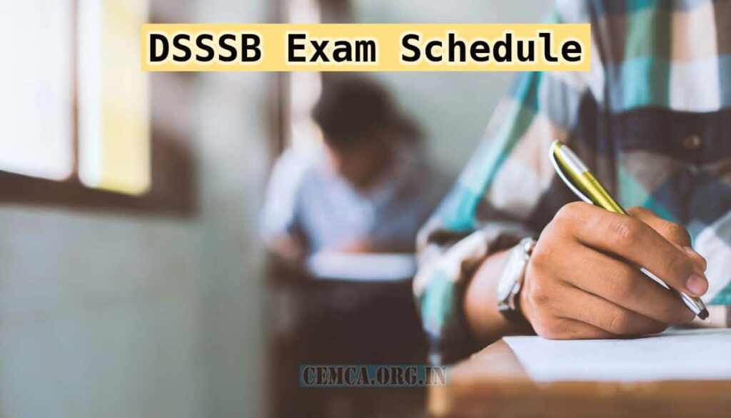 DSSSB Exam Schedule