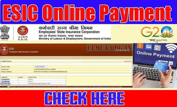 ESIC Online Payment