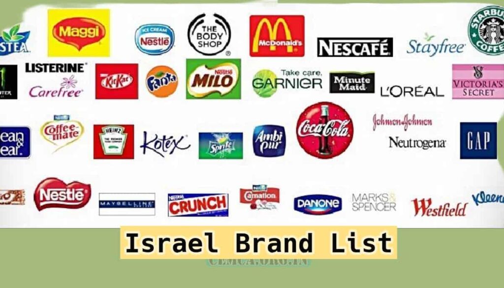 Israel Brand List