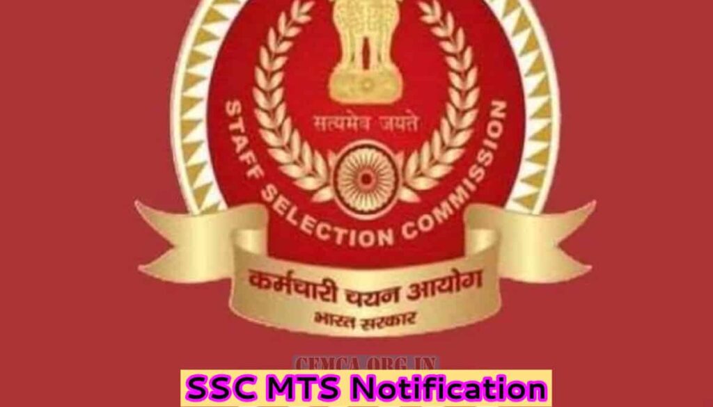 SSC MTS Notification