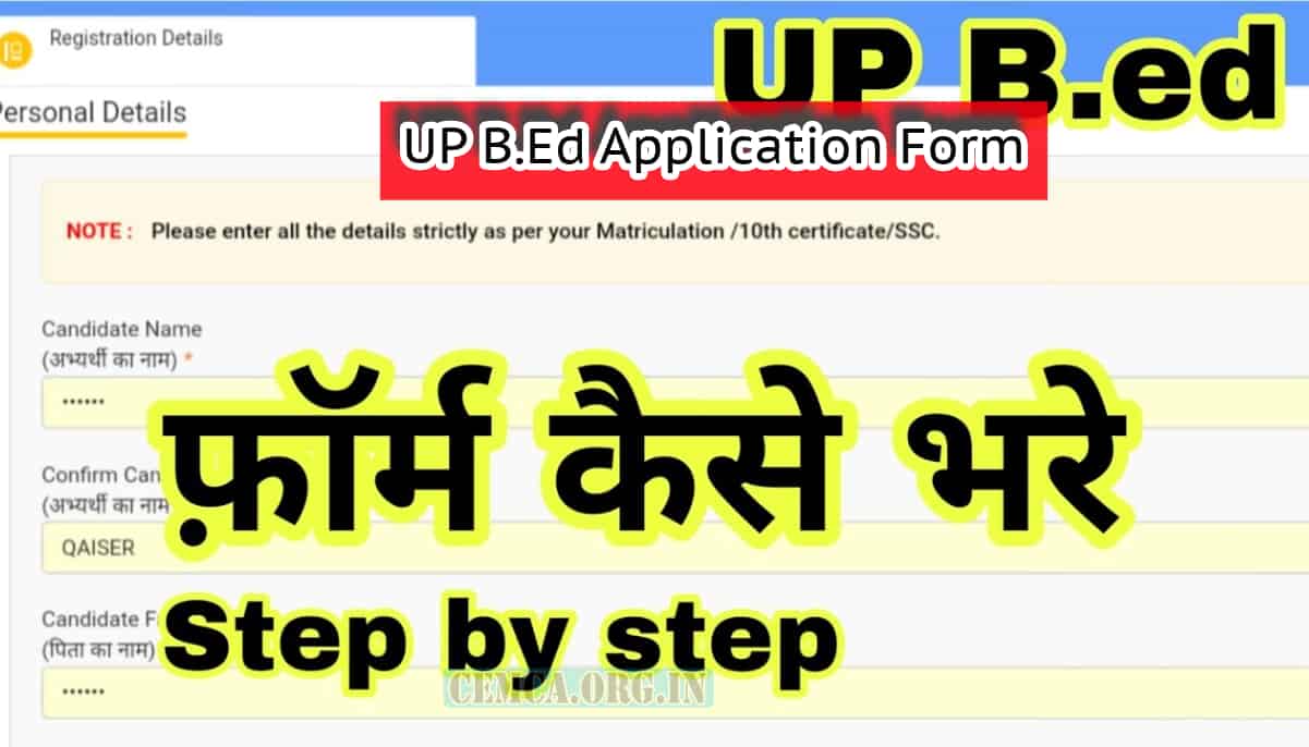 UP B.Ed Application Form