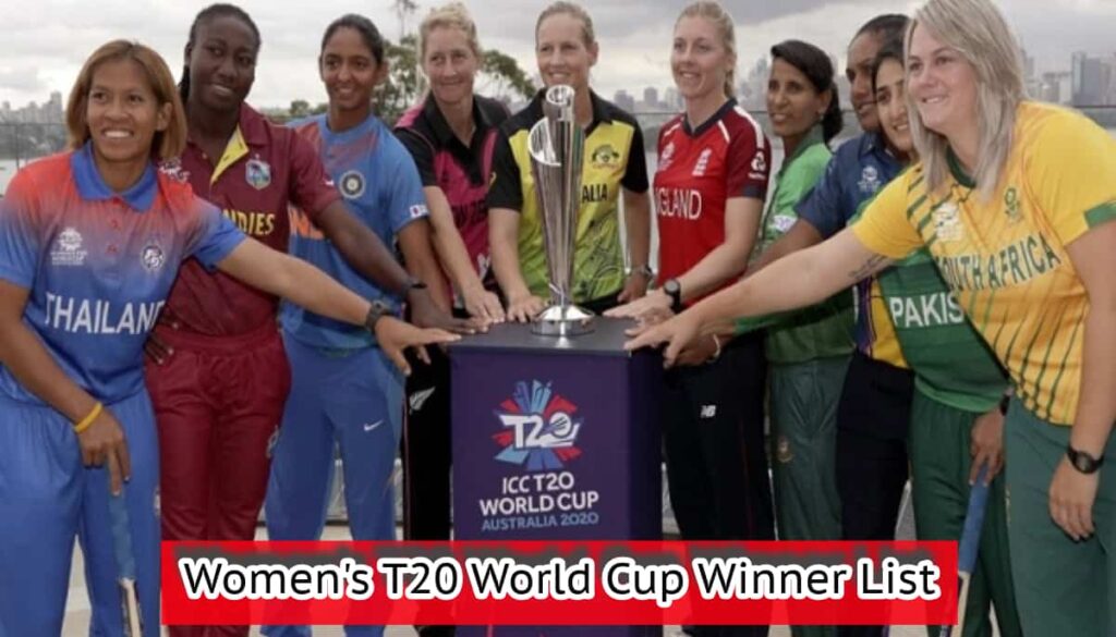 Women's T20 World Cup Winner List