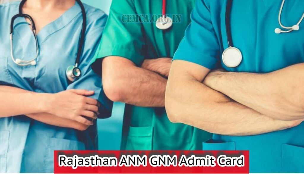 Rajasthan ANM GNM Admit Card
